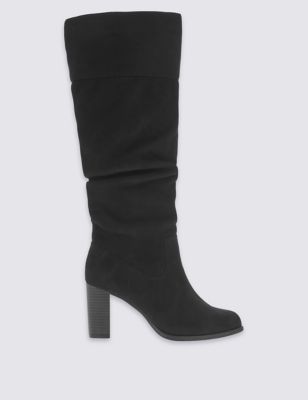 Block Heel Knee High Boots with Insolia&reg;